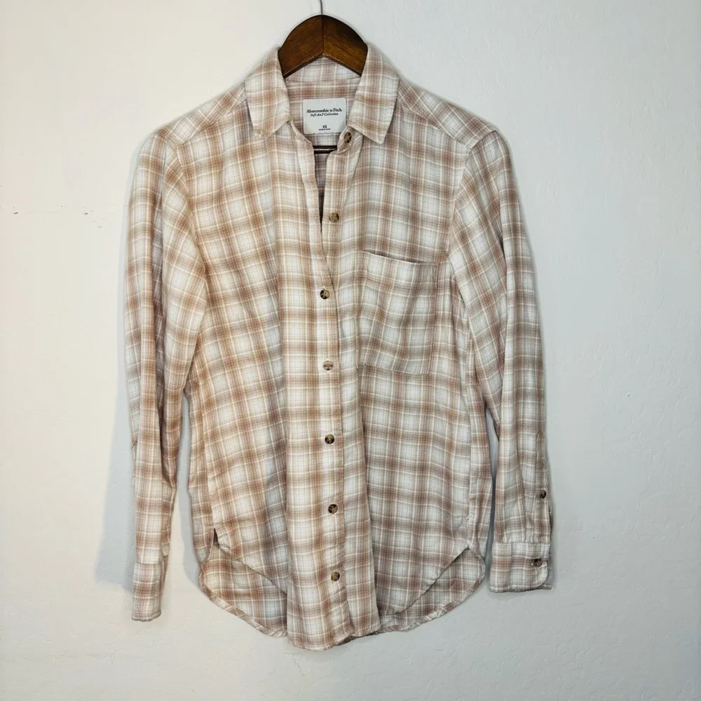 Abercrombie & Fitch Soft‎ Plaid Button-Down Shirt – Women’s XS